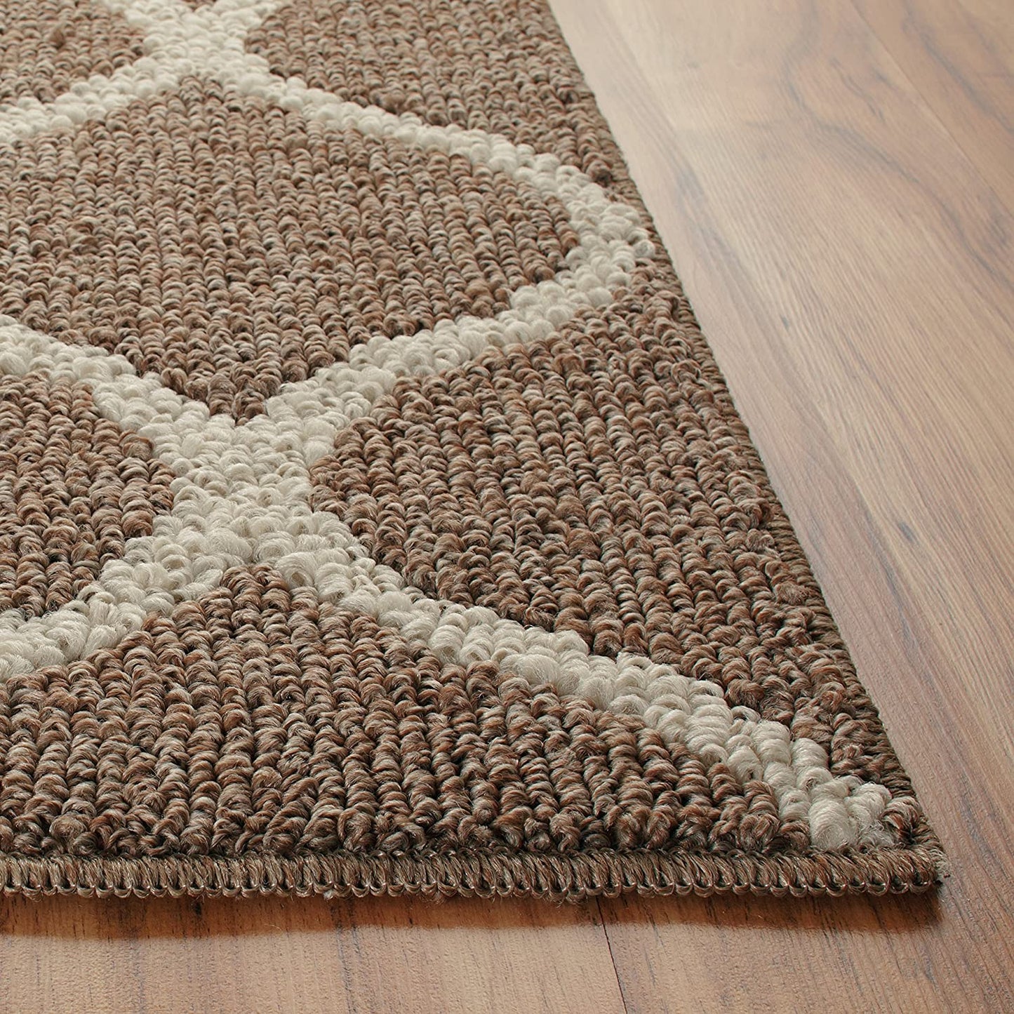 Maples Rugs Rebecca Contemporary Kitchen Rugs Brown/White