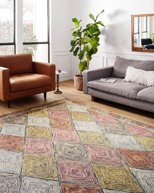 Spectrum Sunset Contemporary Wool Area Rug