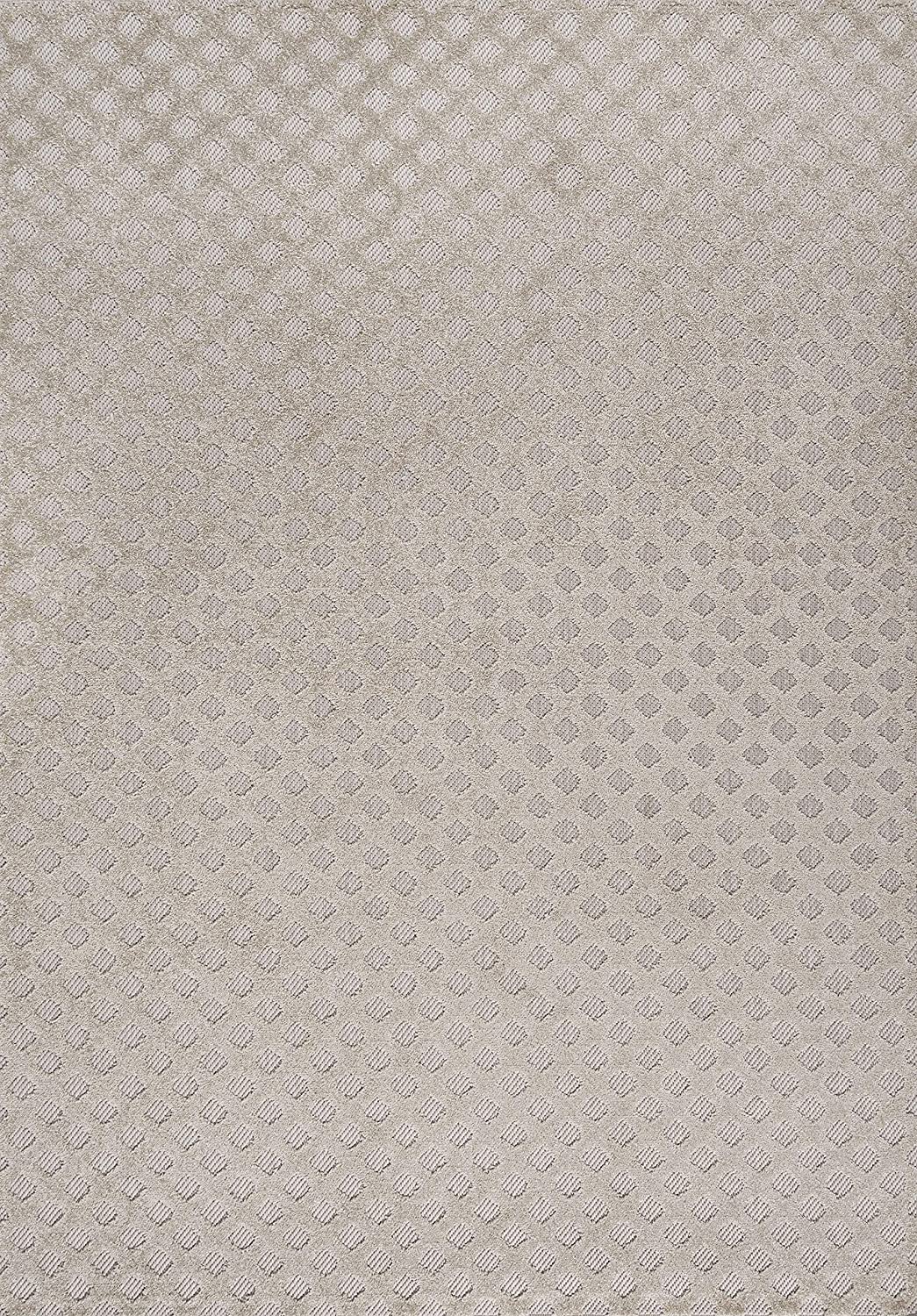 Rabat Mini-Diamond Trellis Indoor/Outdoor Beige Area Rug