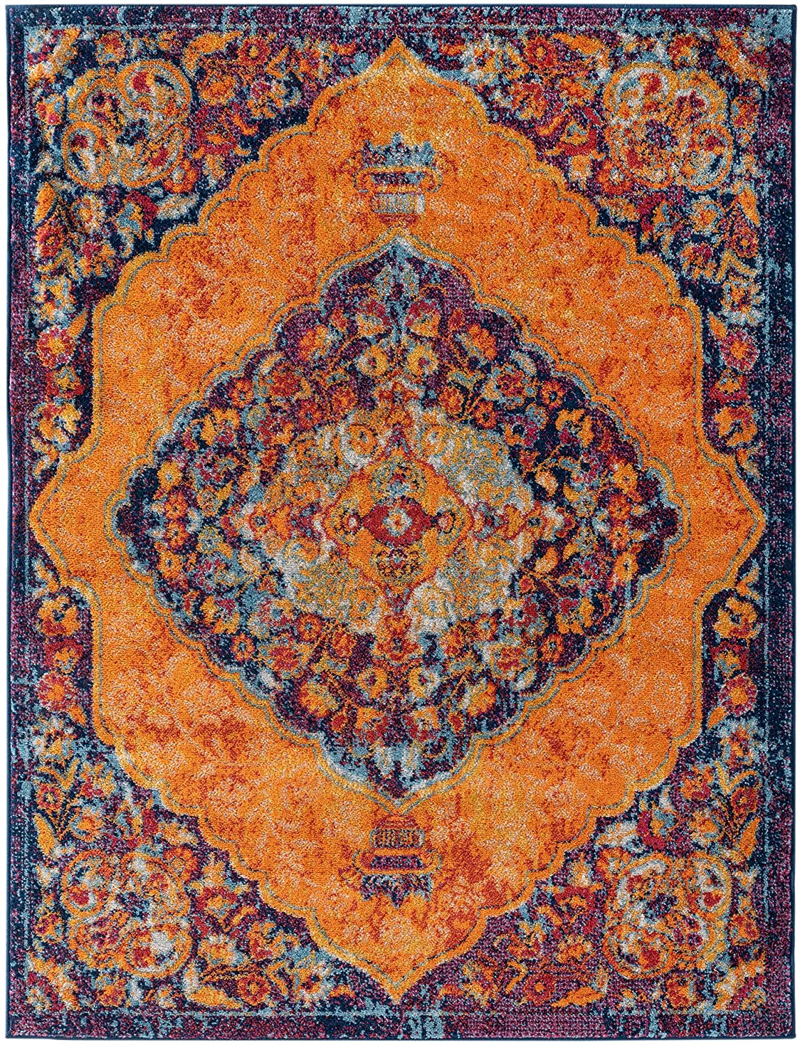 Medallilon Area Rug  Orange