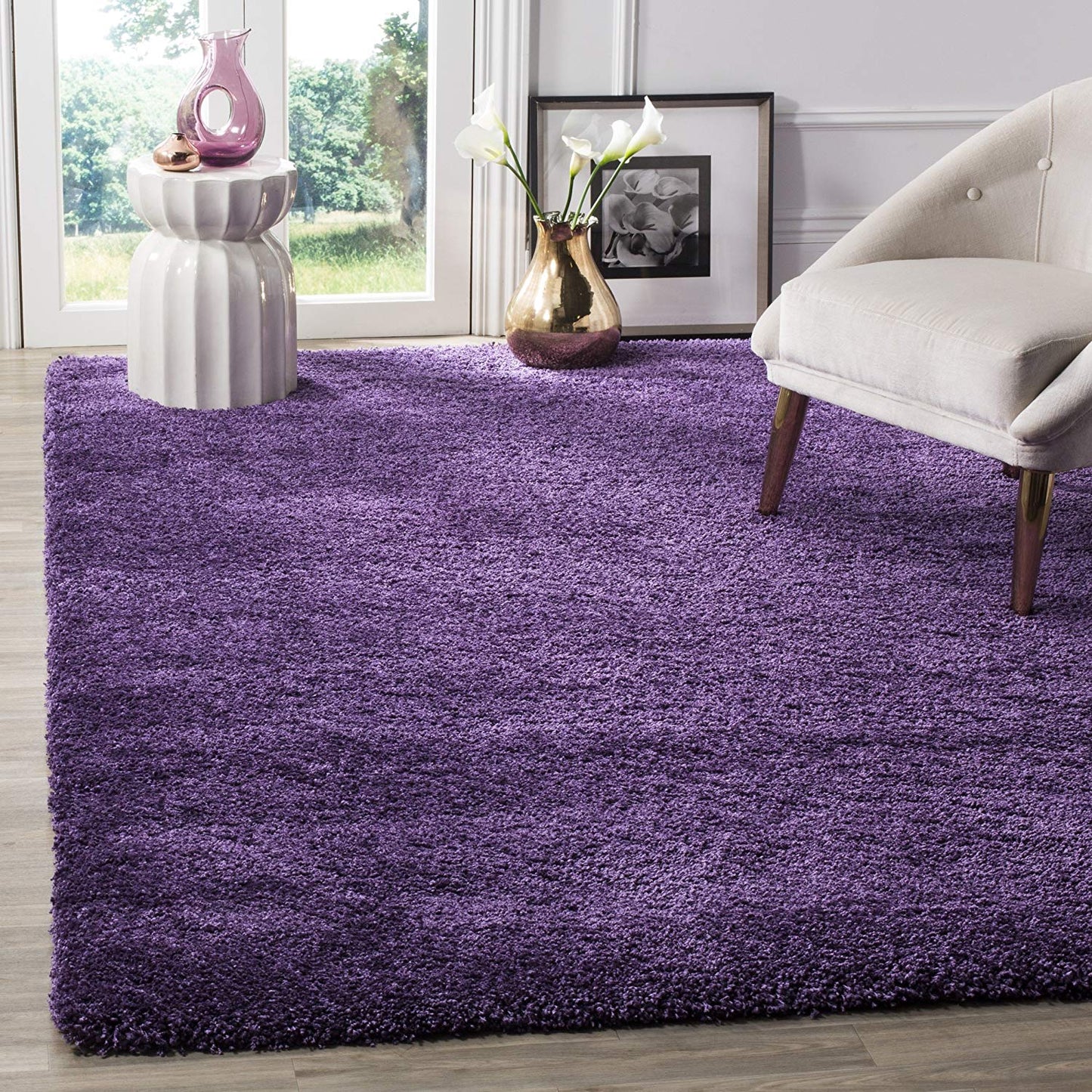Purple Soft Plush Shag Area Rug