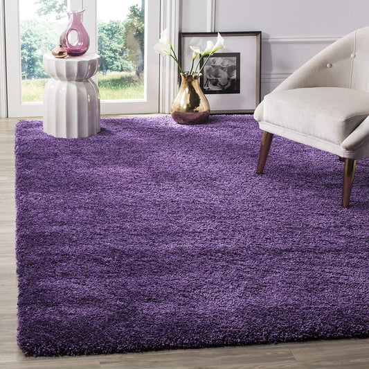 Purple Soft Plush Shag Area Rug