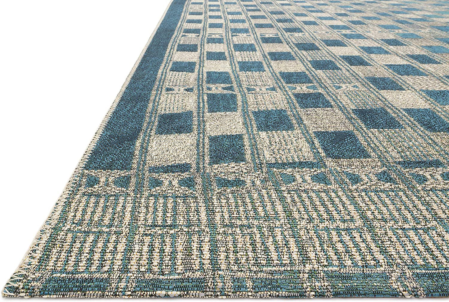 Mika Collection Indoor or Outdoor Soft Area Rug, 3'-11" x 5'-11", Grey/Brown/Ivory