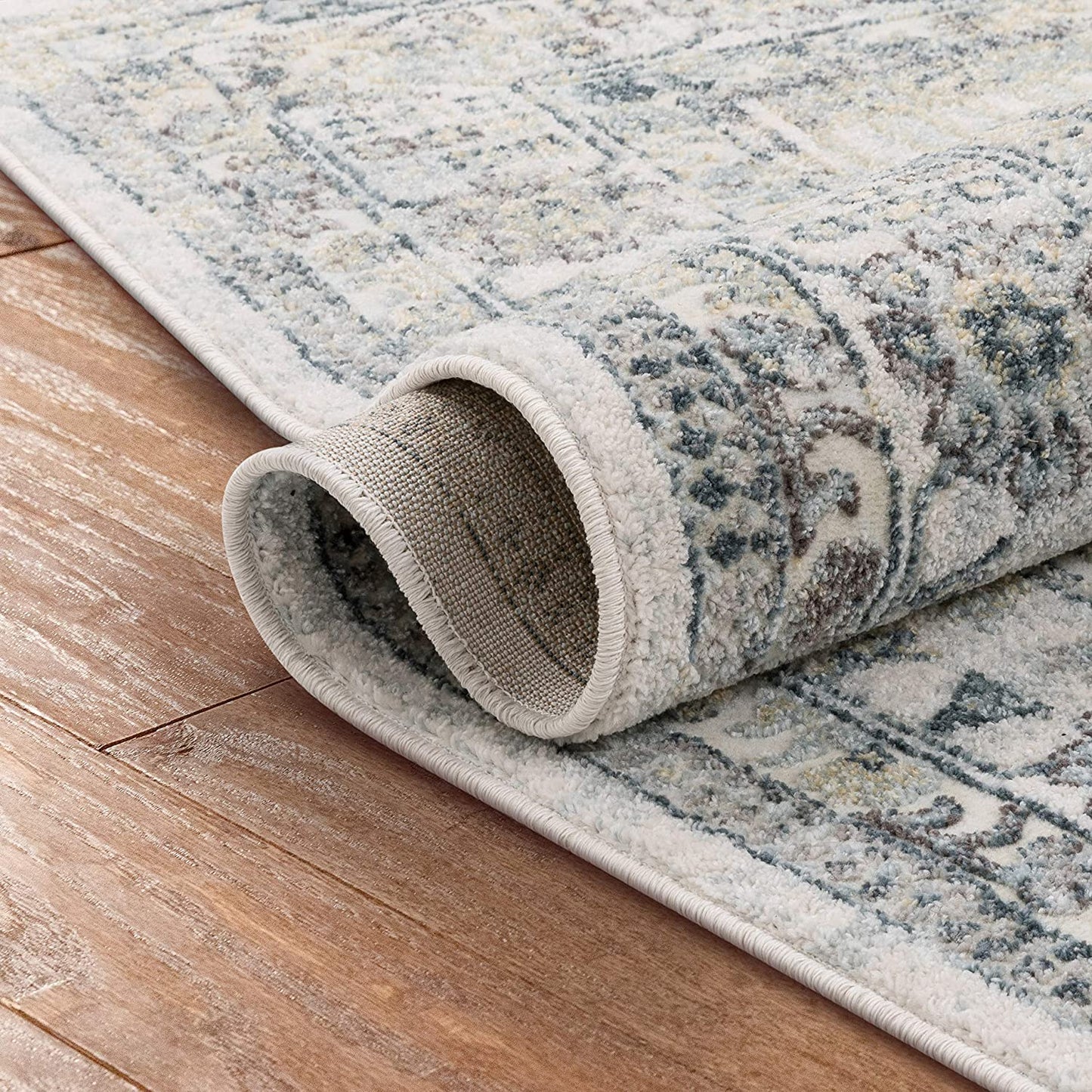 Novalie Blue Patchwork Bohemian Medallion Pattern Runner Rug