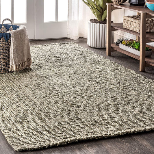 Hand Woven Chunky Jute Area Rug - Multiple Colors