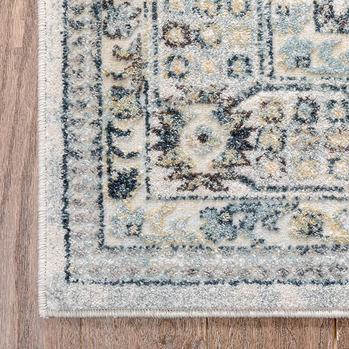 Novalie Blue Patchwork Bohemian Medallion Pattern Runner Rug