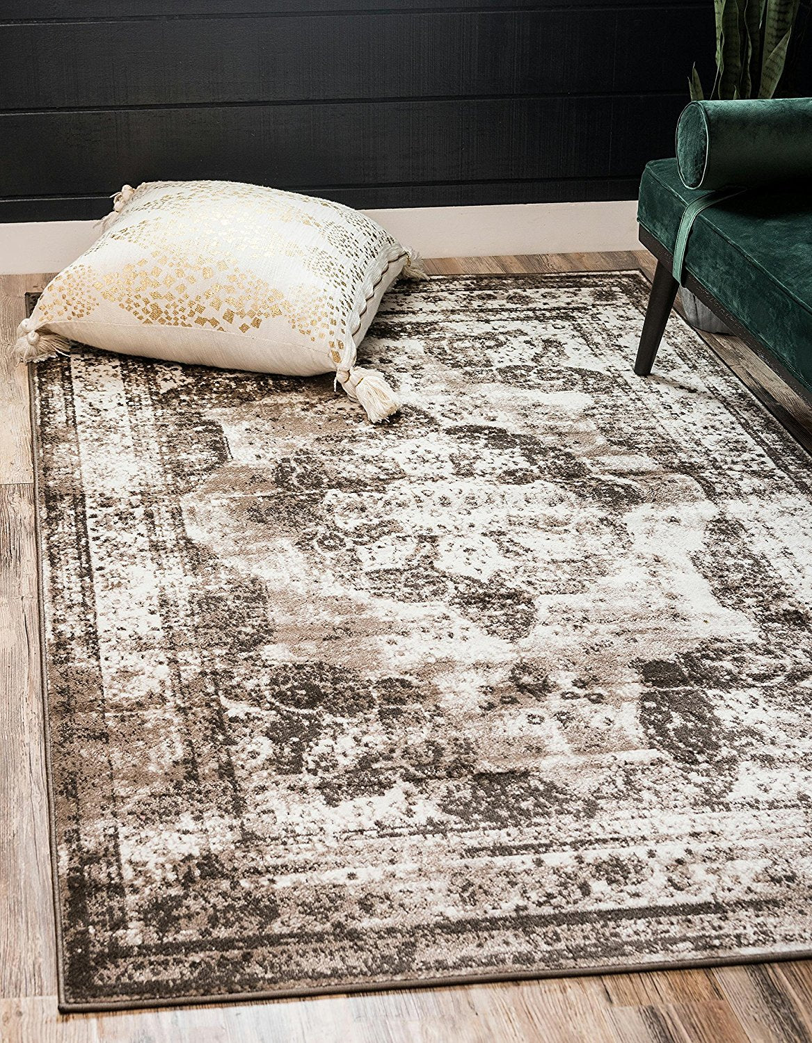 Vintage Distressed Light Brown Area Rugs