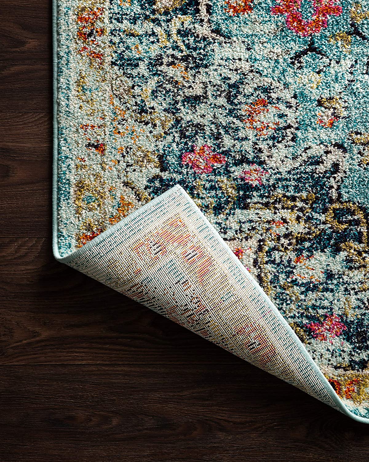 Nadia Collection Vintage Distressed Persian Soft Area Rug Blue/Midnight