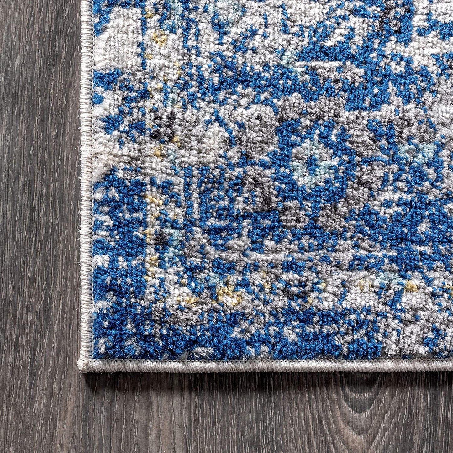 Modern Persian Boho Vintage Medallion Cream/Blue Soft Area Rug