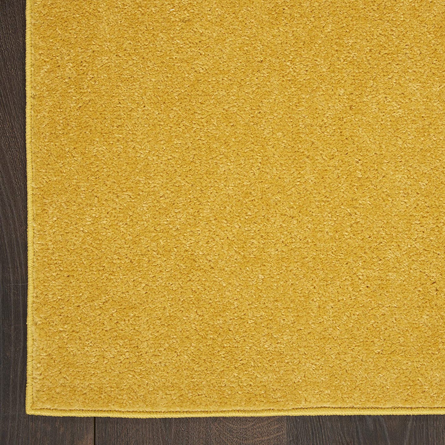 Solid Contemporary Yellow Indoor/Outdoor Area Rug