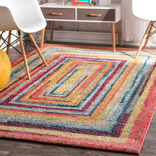 Brady Abstract Maze Runner Rug, Multi