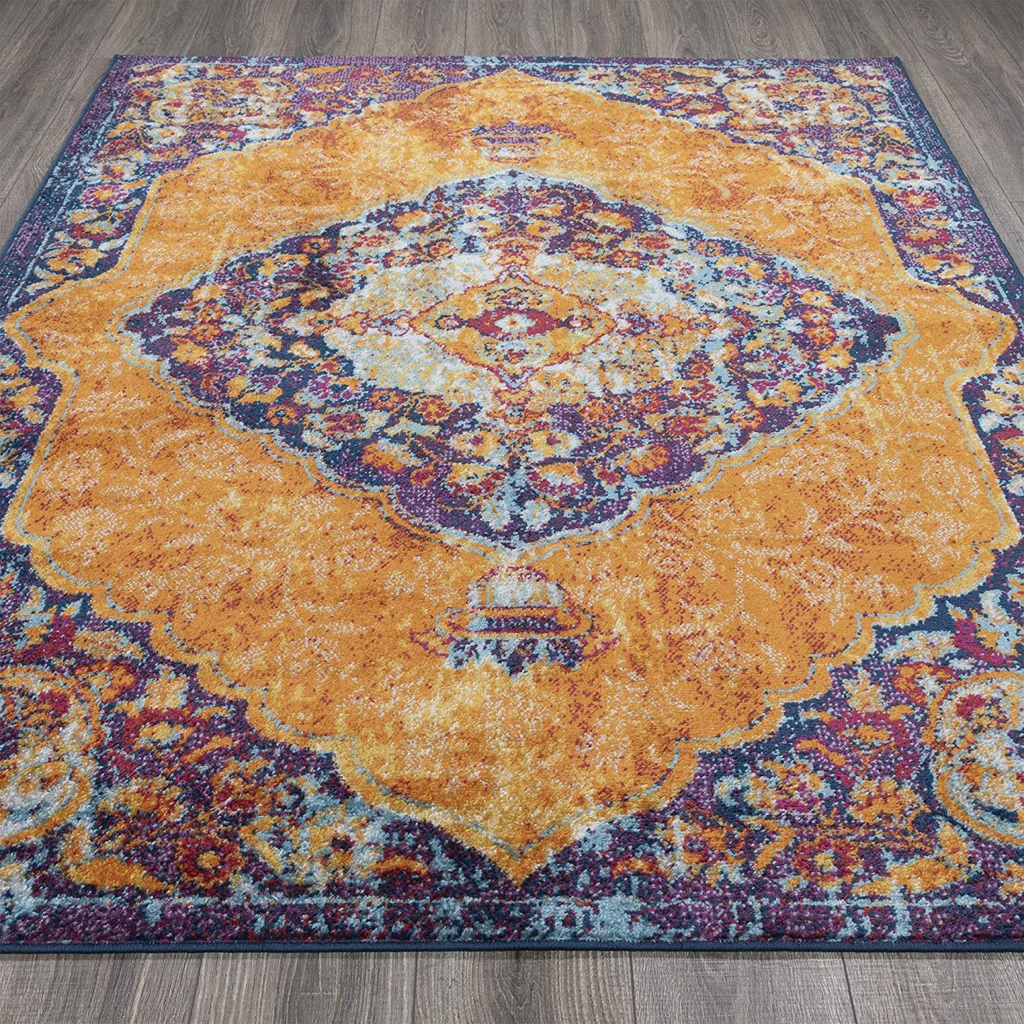 Medallilon Area Rug  Orange