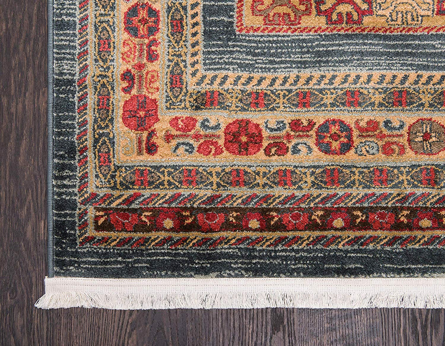 Tribal Pattern Blue Soft Area Rug