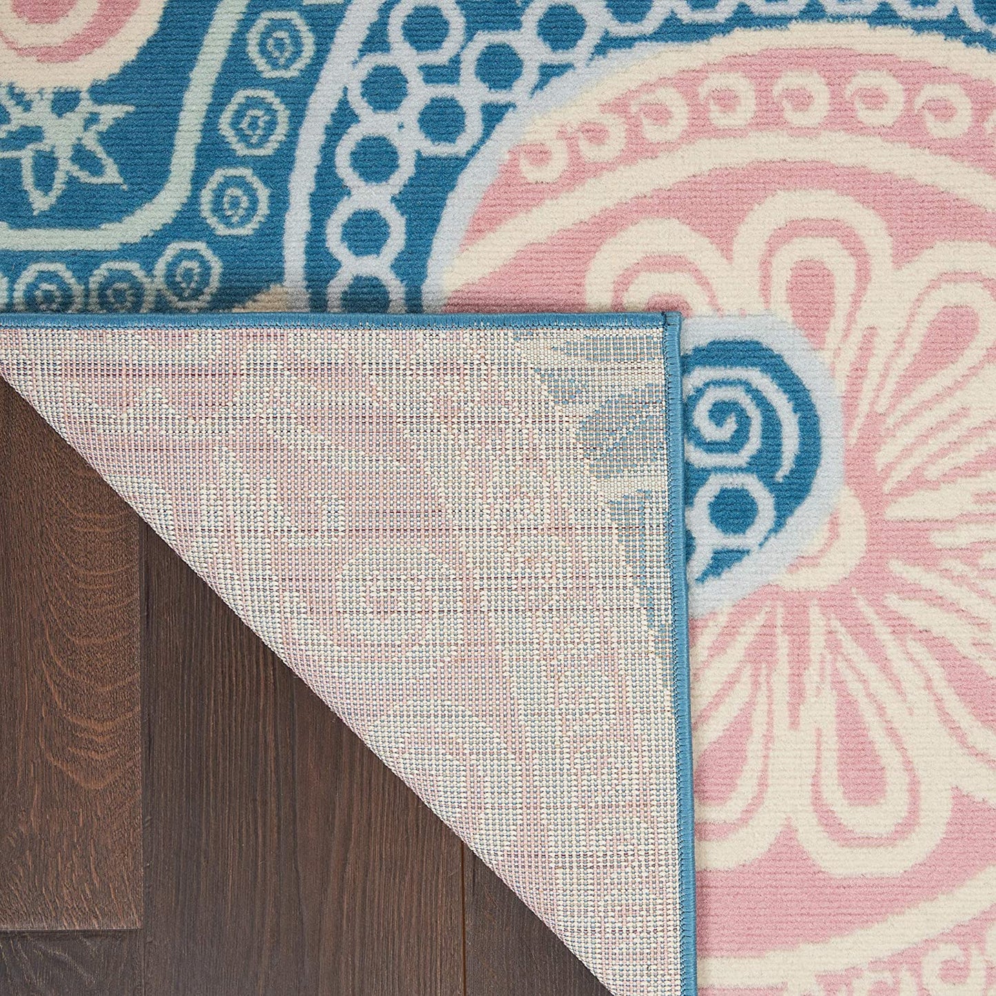 Jubilant Retro Bohemian Blue Area Rug