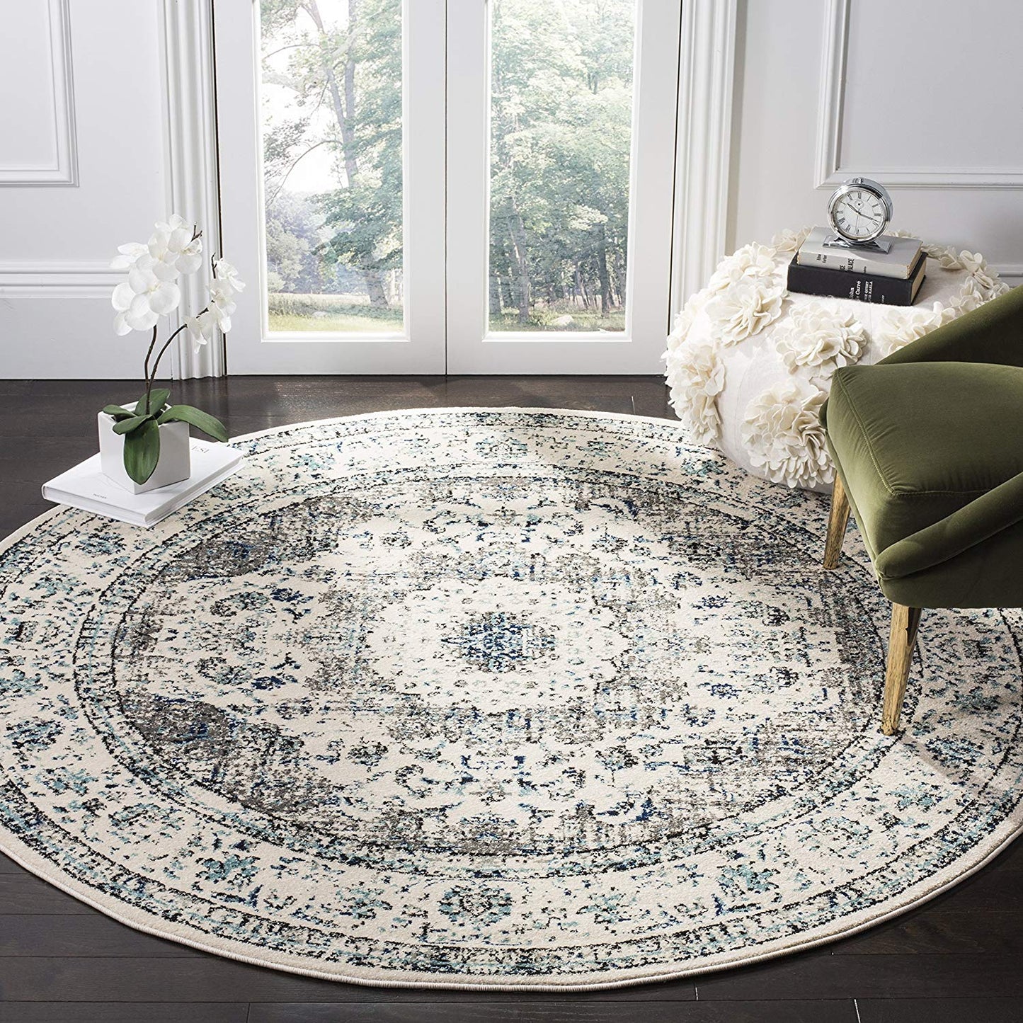 Vintage Grey/Ivory Area Rug