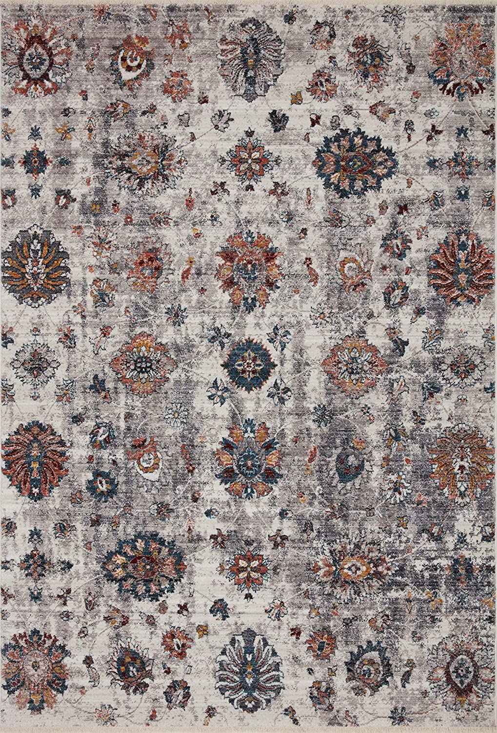 Samra Ivory / Multi Transitional Soft Area Rug