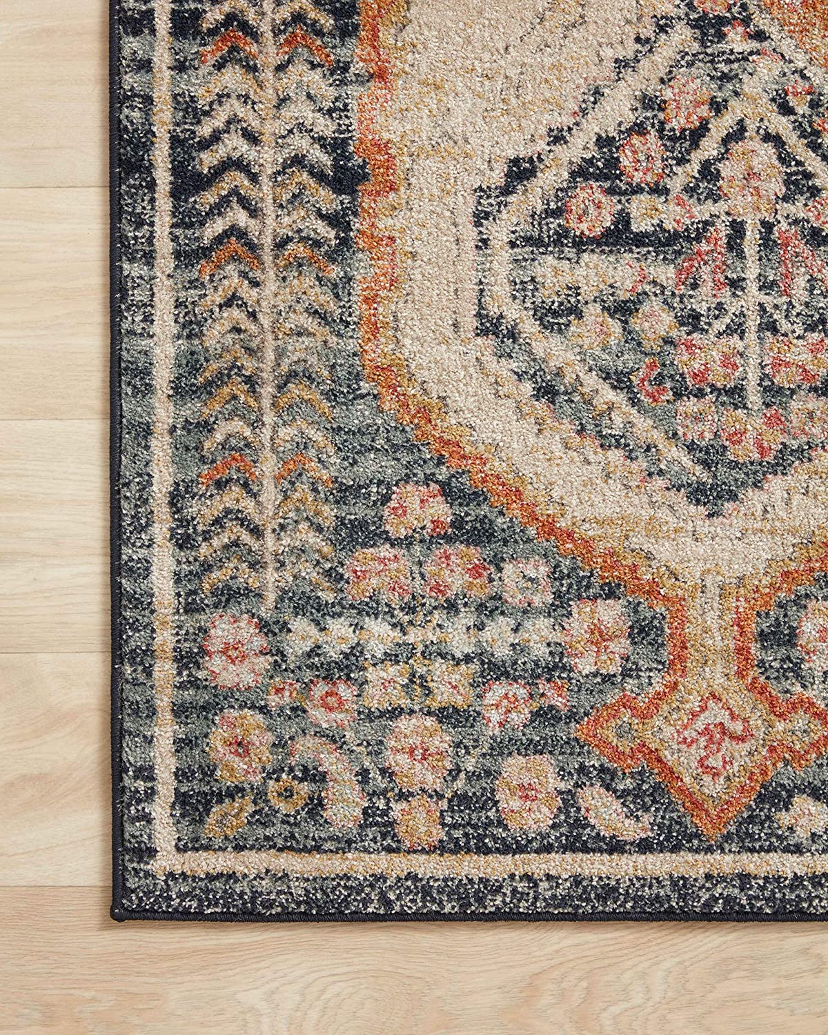 Jocelyn Collection Navy / Multi, Transitional Soft Area Rug
