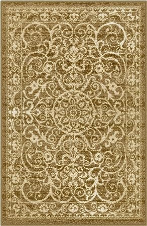 Pelham 2-Piece Non Slip Machine Washable Traditional Vintage Throw and Runner Floor Carpet, 17"x24" + 17"x48", Blue/Grey