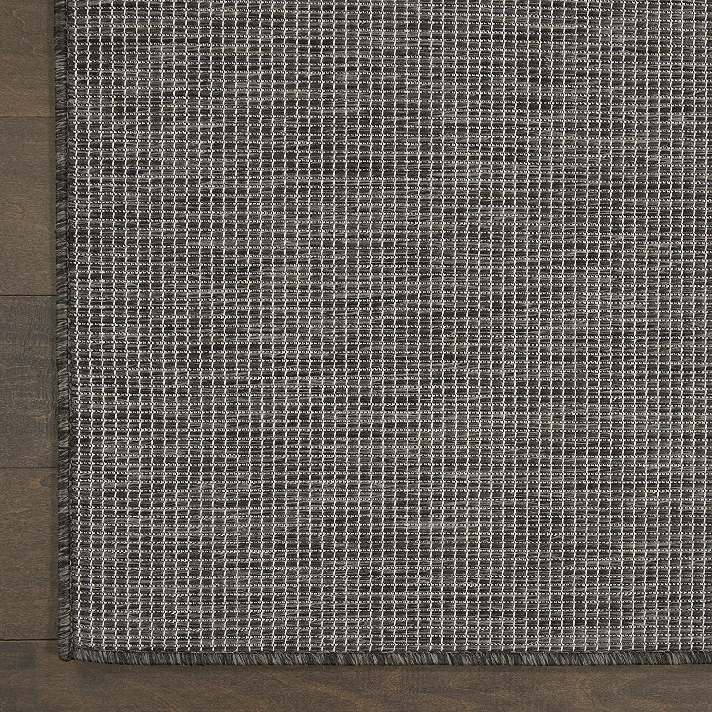 Positano Flat-Weave Indoor/Outdoor Charcoal Area Rug