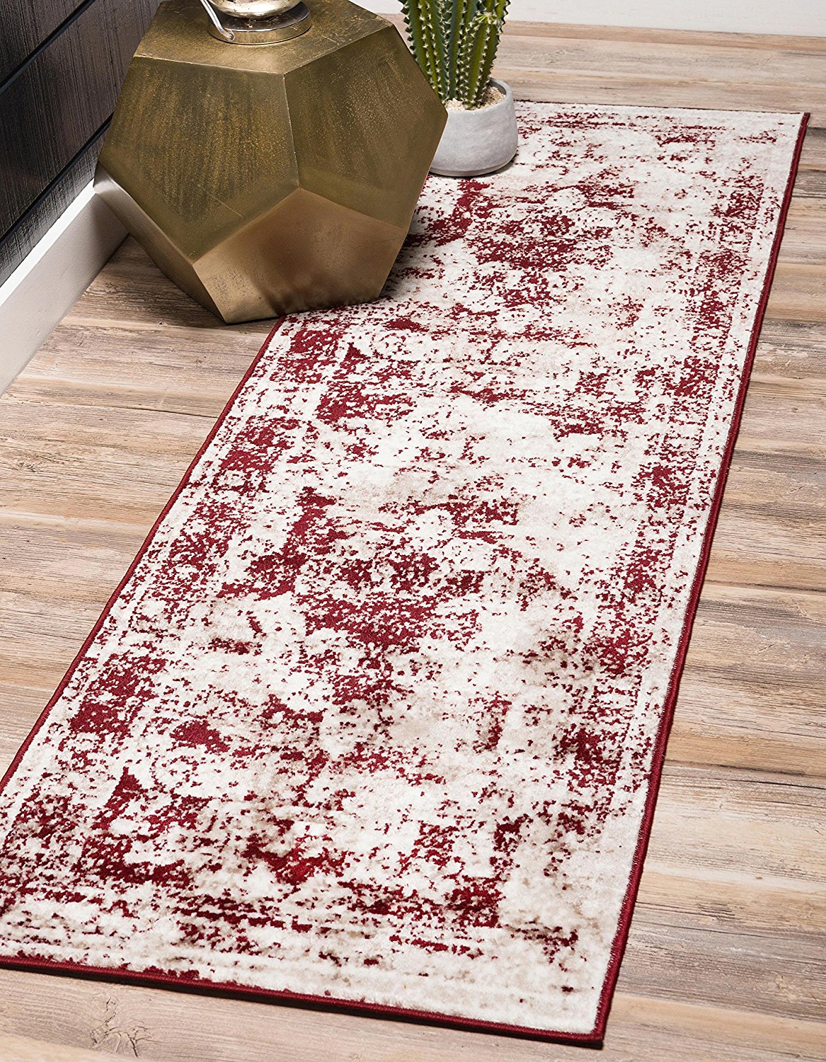 Vintage Distressed Burgundy Area Rugs