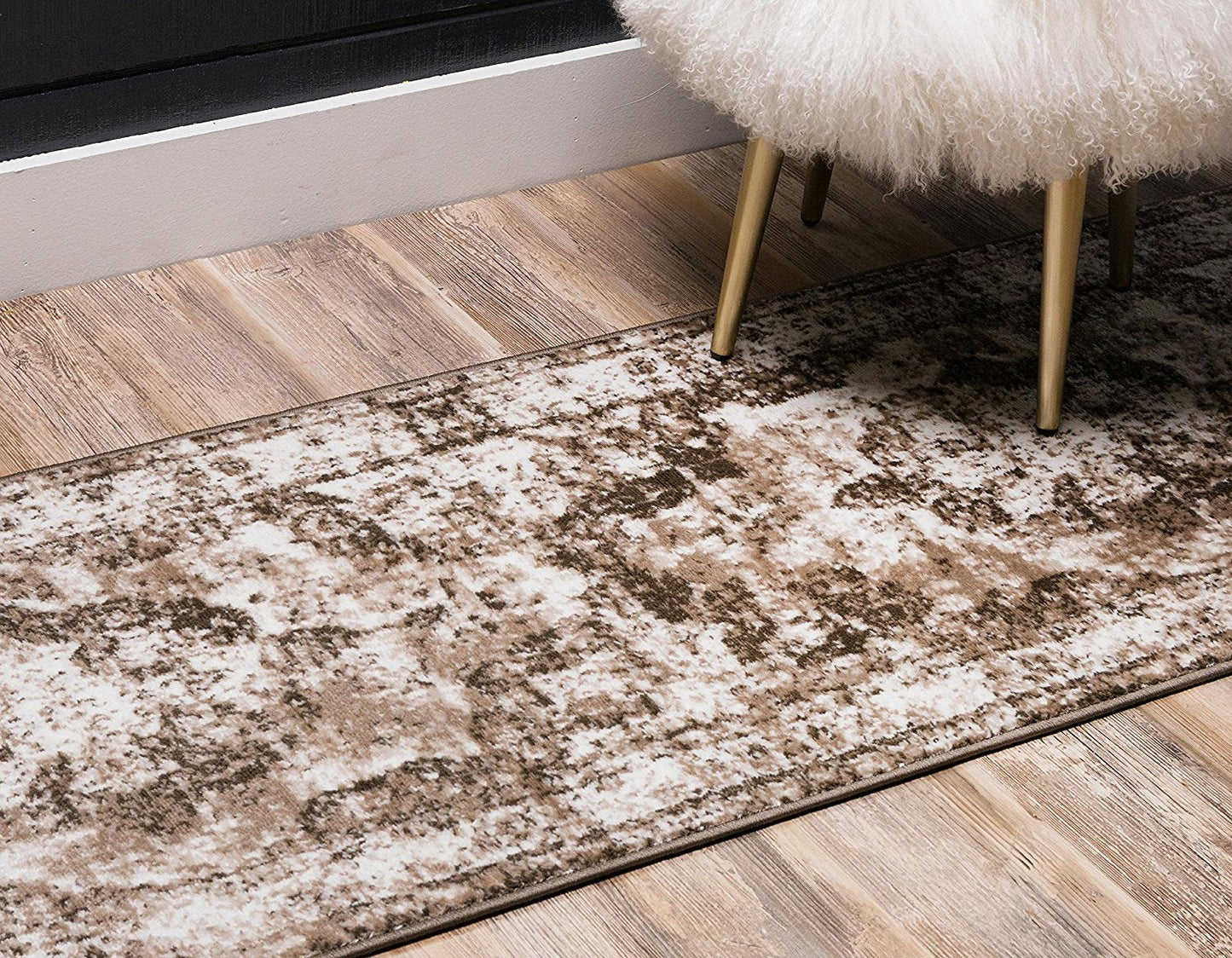 Vintage Distressed Light Brown Area Rugs