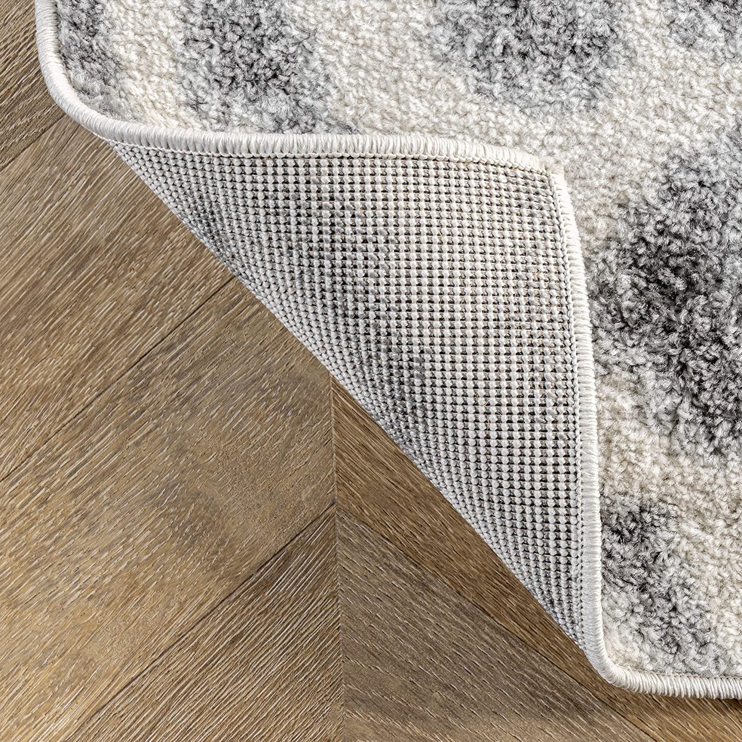 Leopard Print Soft Rug, Grey