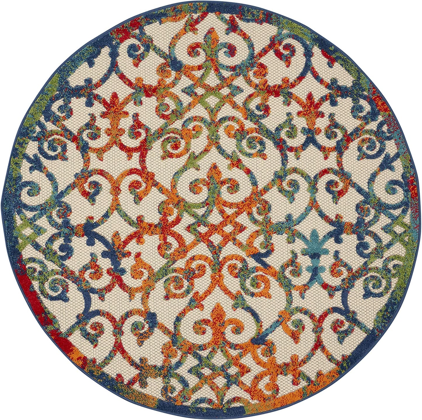 Multicolor Easy-Care Indoor-Outdoor Rug