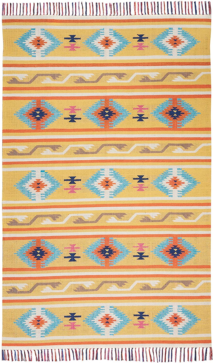 Tribal Soft Area Rug Yellow