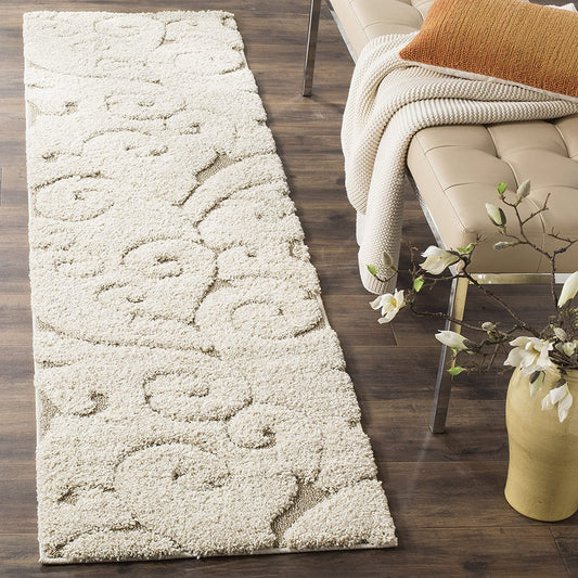Premium Swirl Thick Plush Cream/Beige   Area Shag Rug