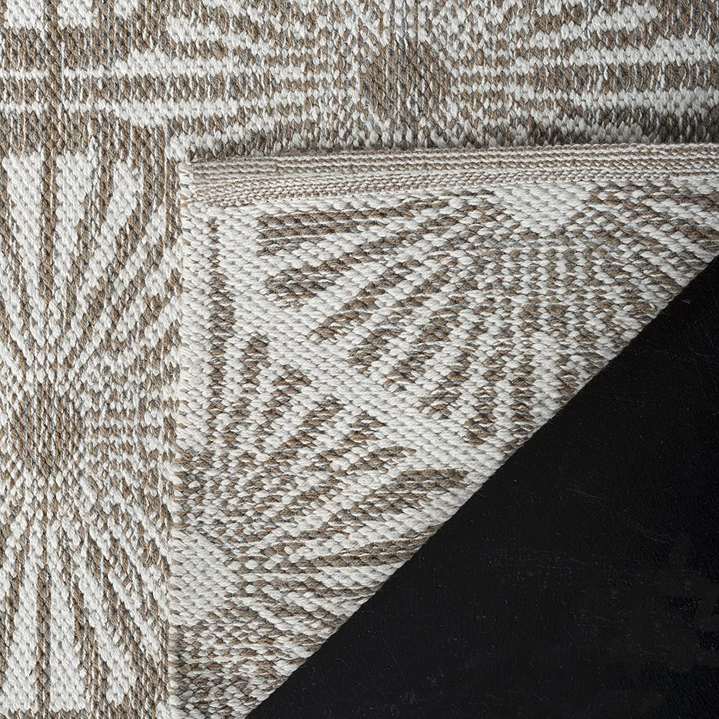 Montauk Collection MTK606H Handmade Cotton Area Rug Aqua / Ivory