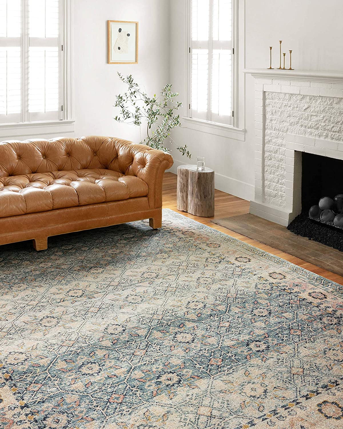 Jocelyn Collection Sky / Multi, Transitional Soft Area Rug