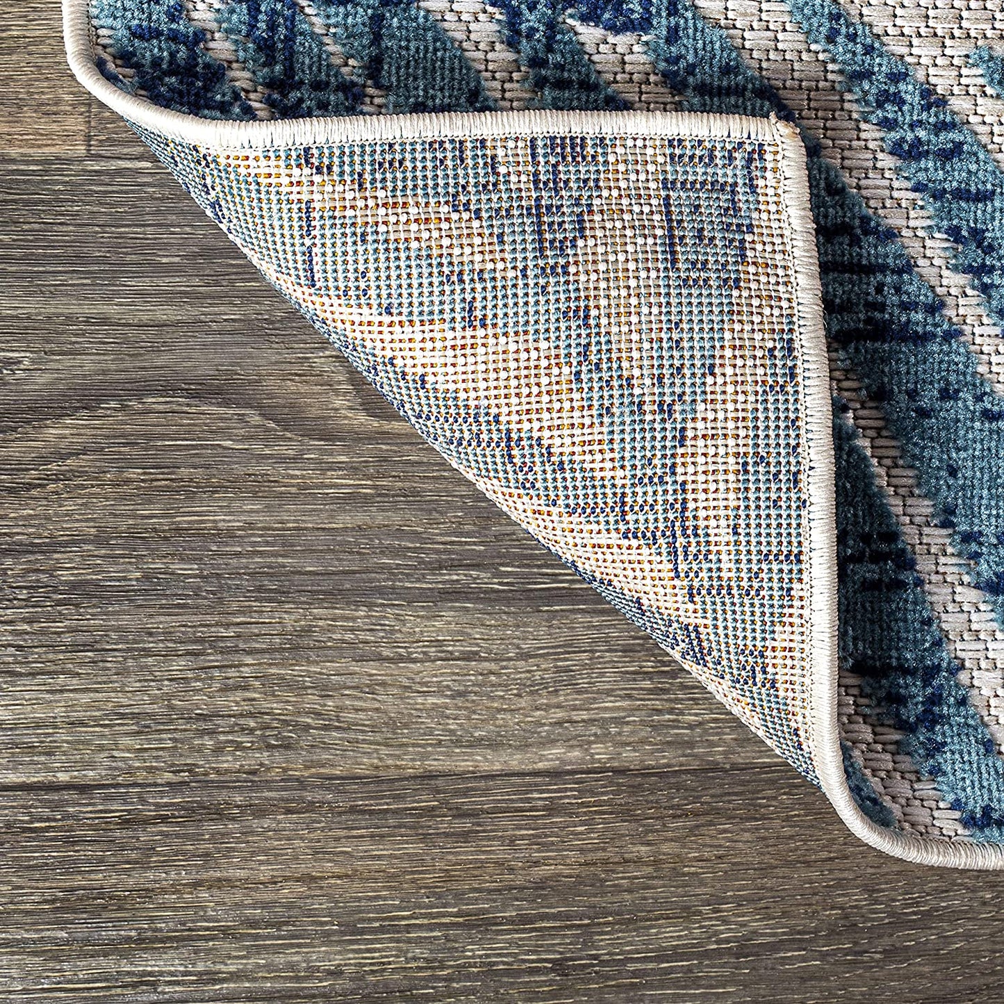 Tropics Palm Leaves Indoor/Outdoor Cream/Orange Area Rug