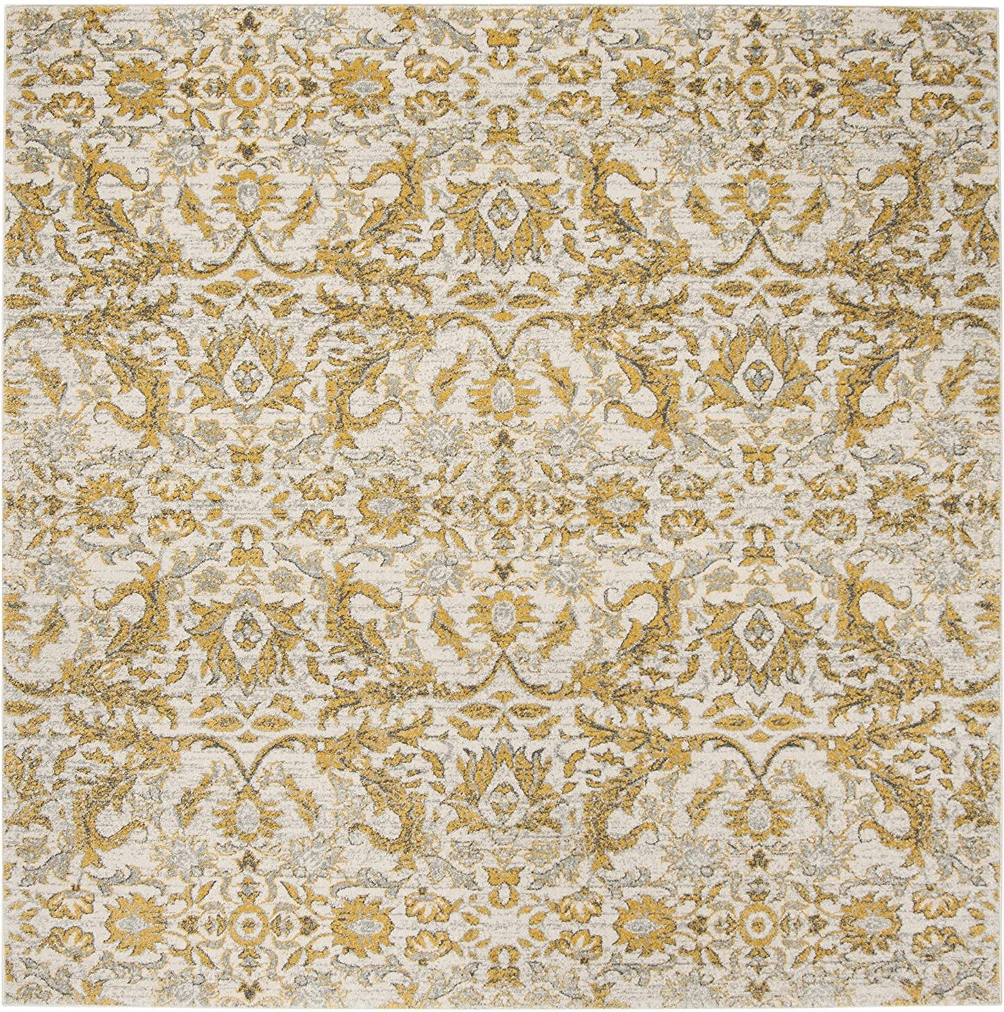 Evoke Collection  Non-Shedding Stain Resistant Living Room Bedroom Area ivory / Gold