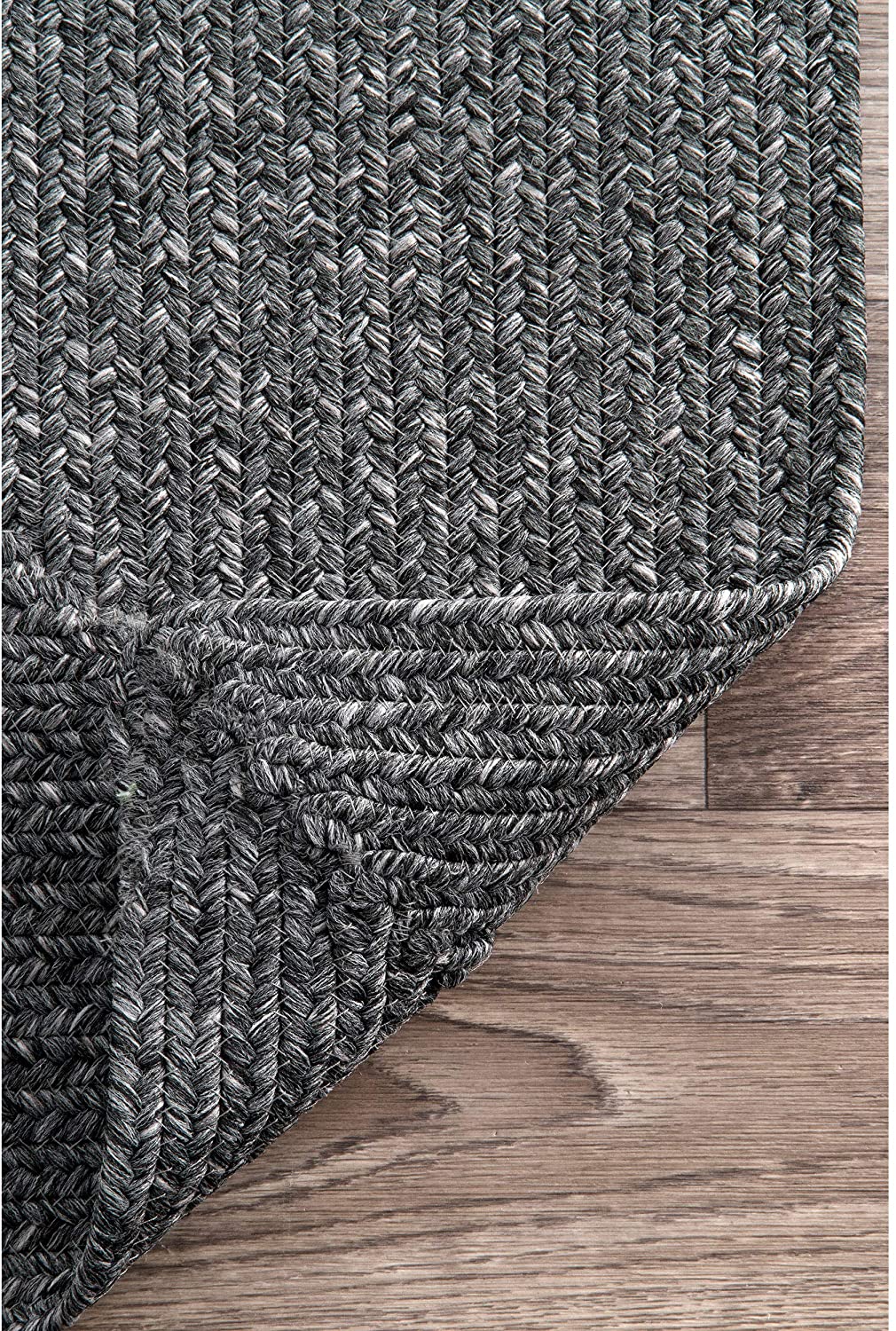 Braided Handmade Charcoal Indoor/Outdoor Soft Area Rug