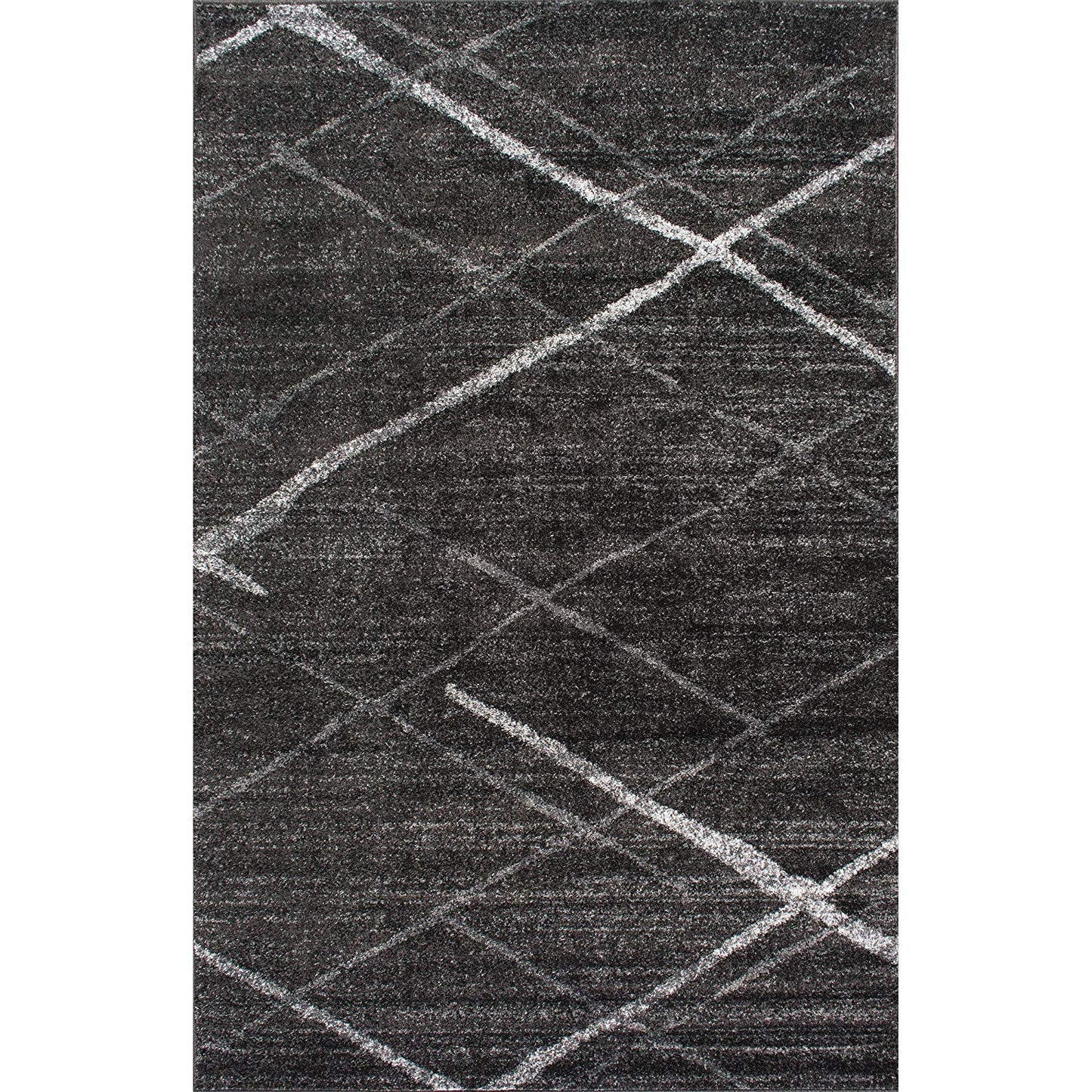 Stripes Dark Gray Soft Area Rugs