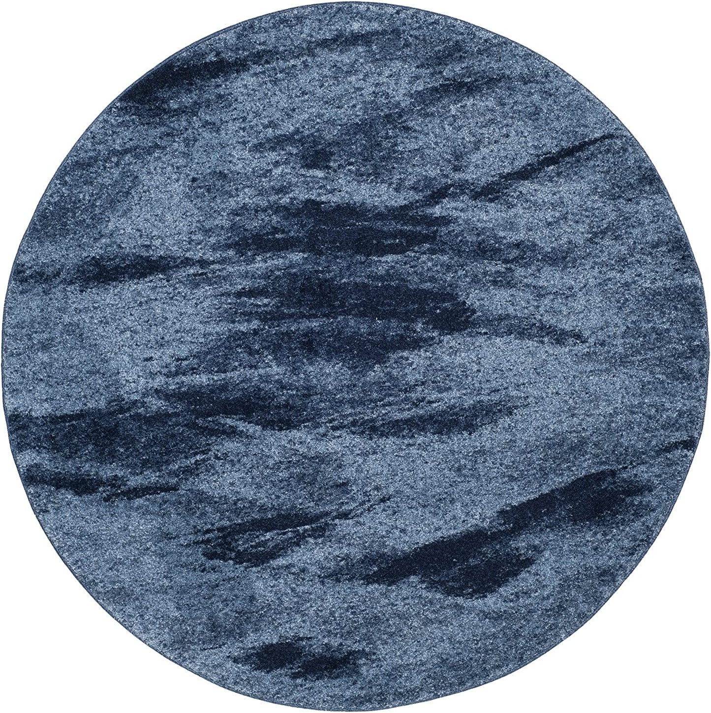 Light Blue and Blue Modern Area Rug