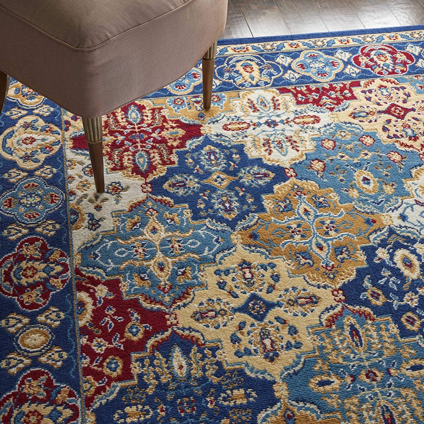 Multicolor Blue Persian Soft Area Rug