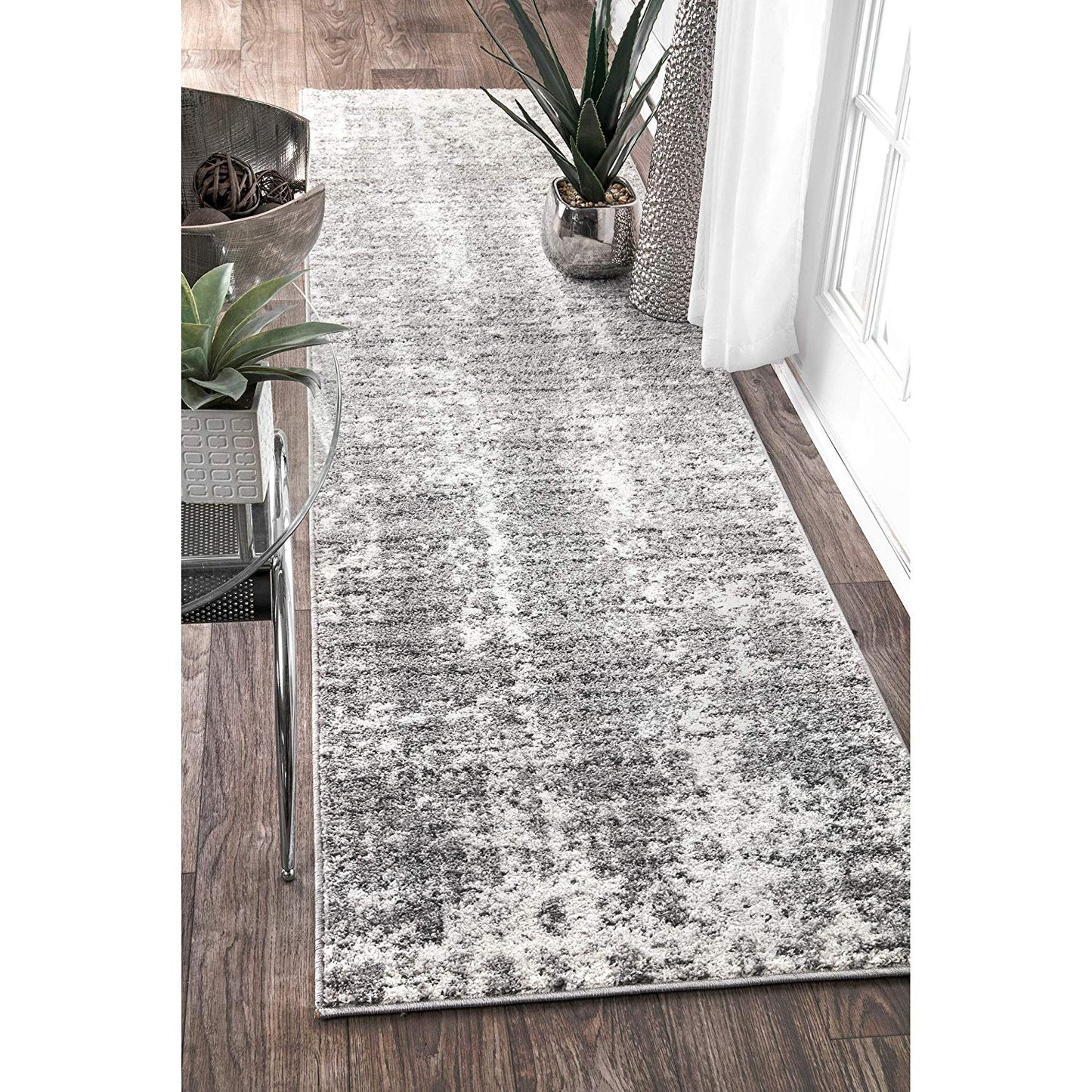 Gray Mist Pattern Soft Area Rugs