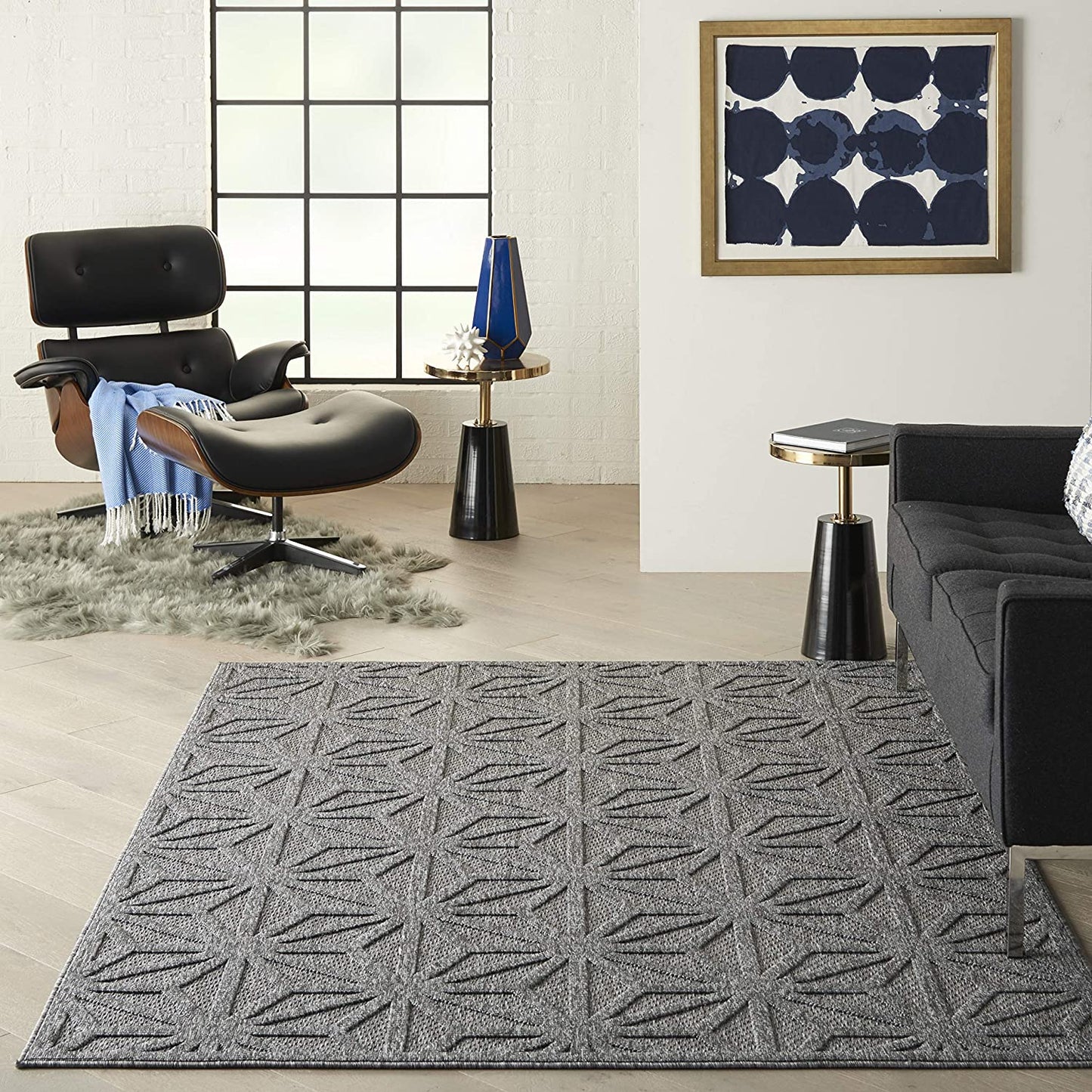 Palamos Dark Grey Soft Area Rug