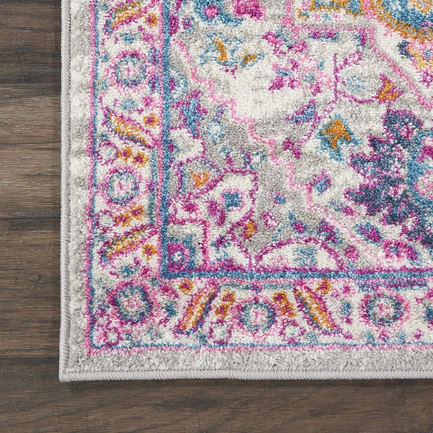 Passion Persian Colorful Light Grey/Pink Soft Area Rug