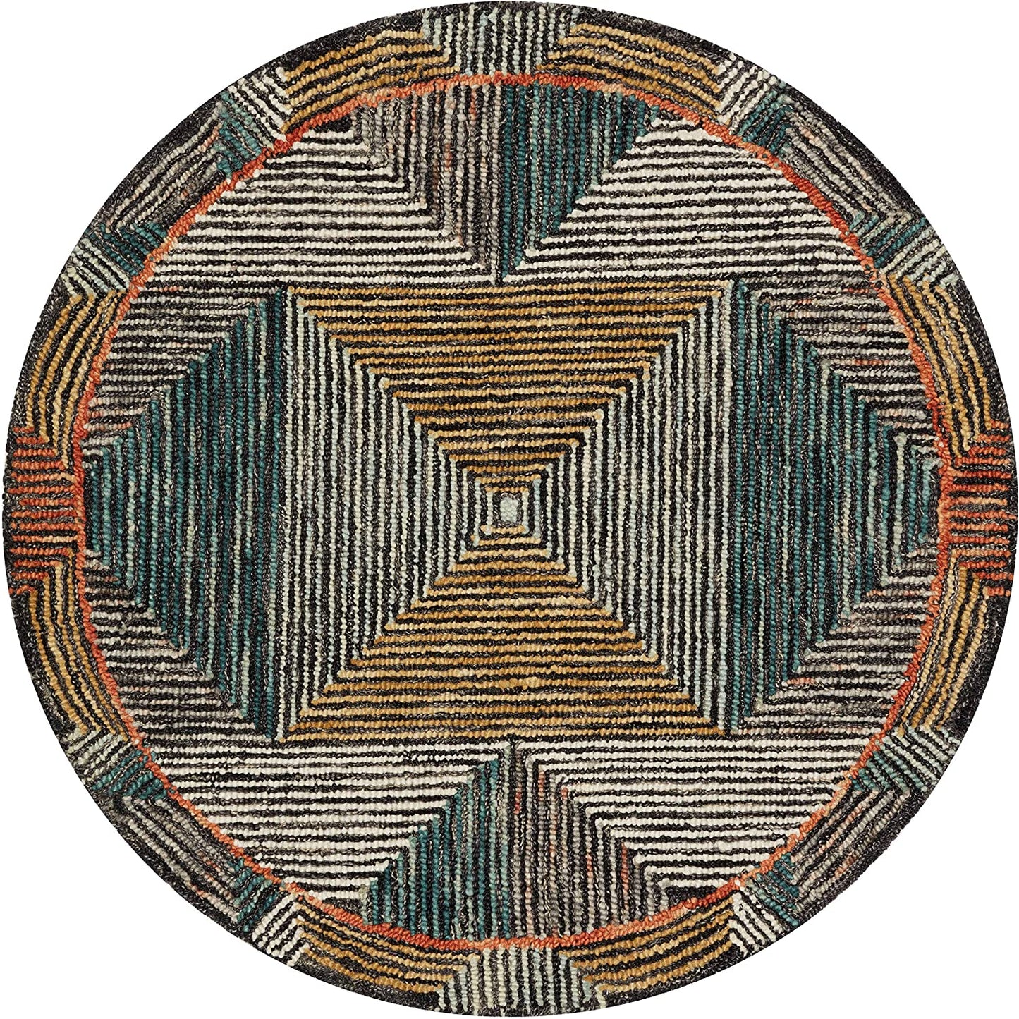 Spectrum Collection Lagoon / Spice, Contemporary Accent Soft Area Rug