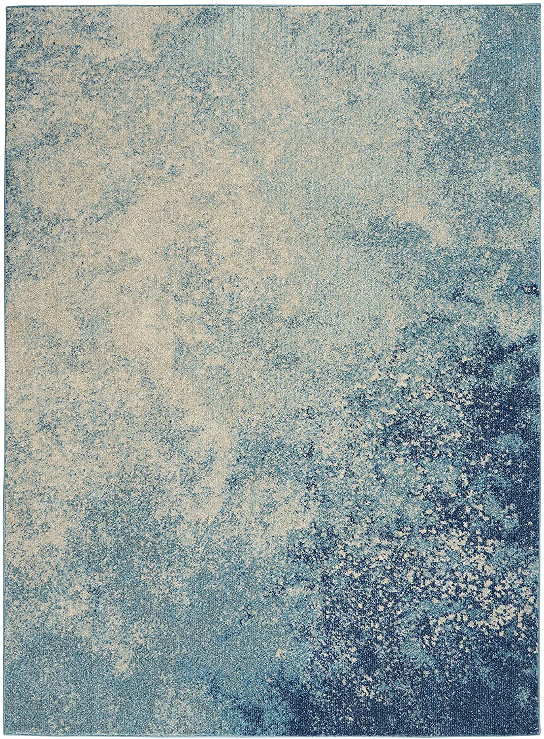 Modern Abstract, Navy/Light Blue,