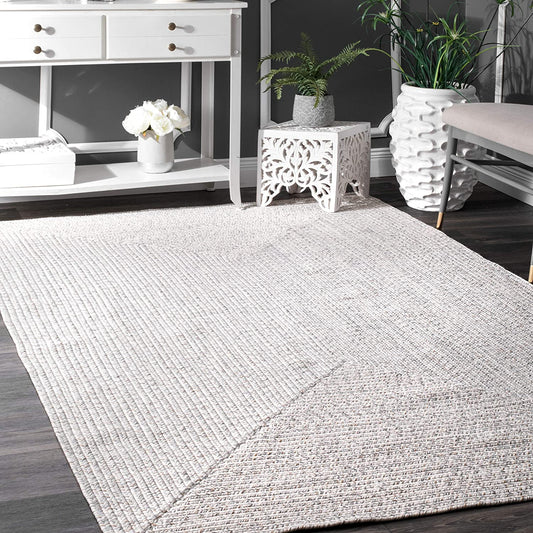 Braided Handmade Ivory Indoor/Outdoor Soft Area Rug