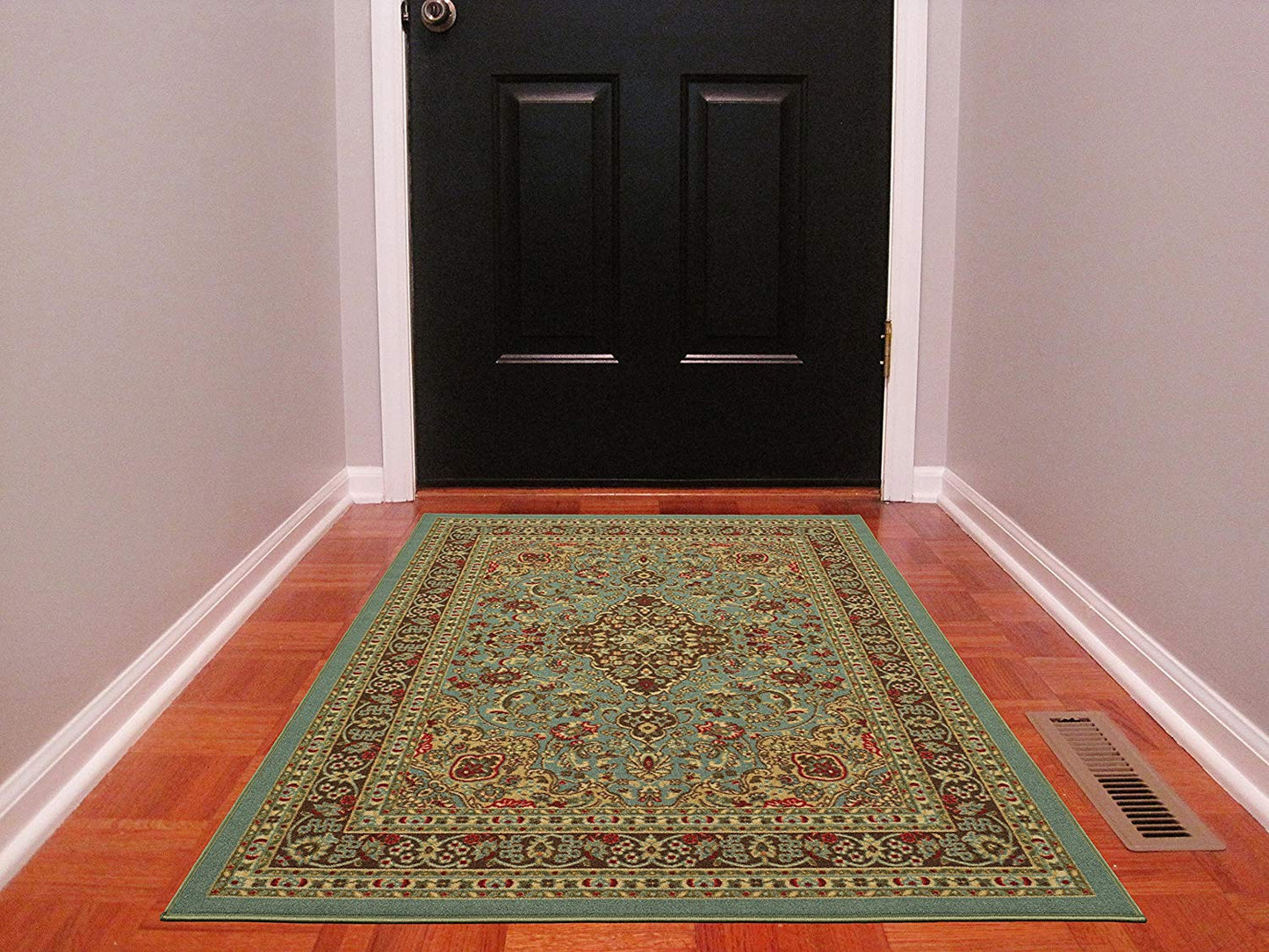 Persian Oriental Design Sage Green Non-Skid Area Rugs