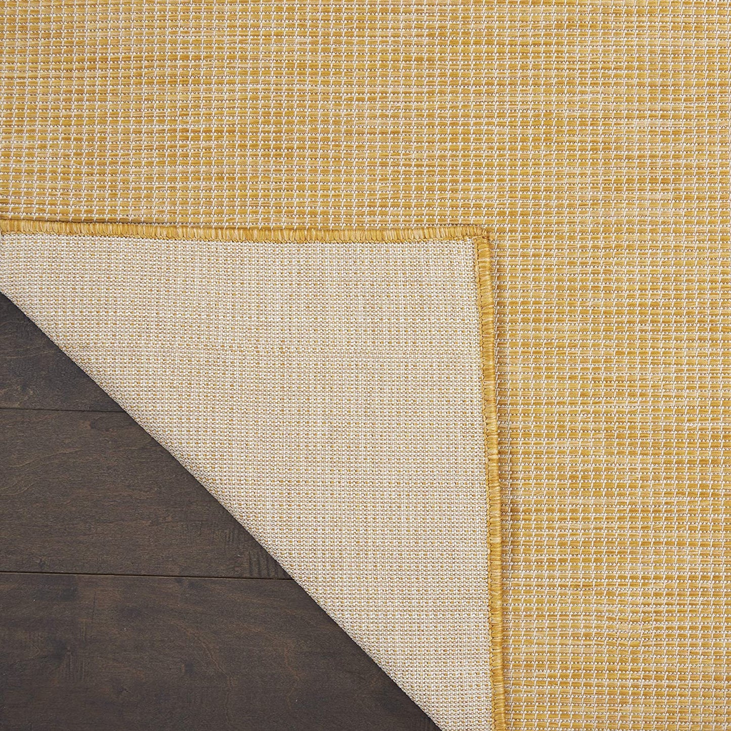 Flat-Weave Indoor/Outdoor Yellow SWwoft Area Rug