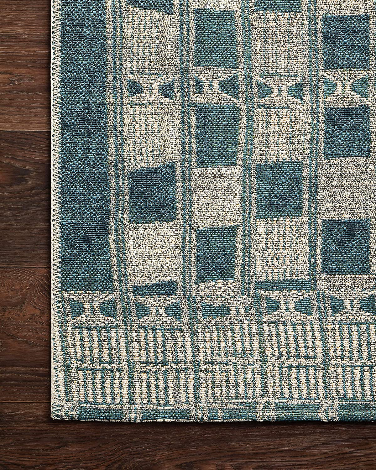 Mika Collection Indoor or Outdoor Soft Area Rug, 3'-11" x 5'-11", Grey/Brown/Ivory