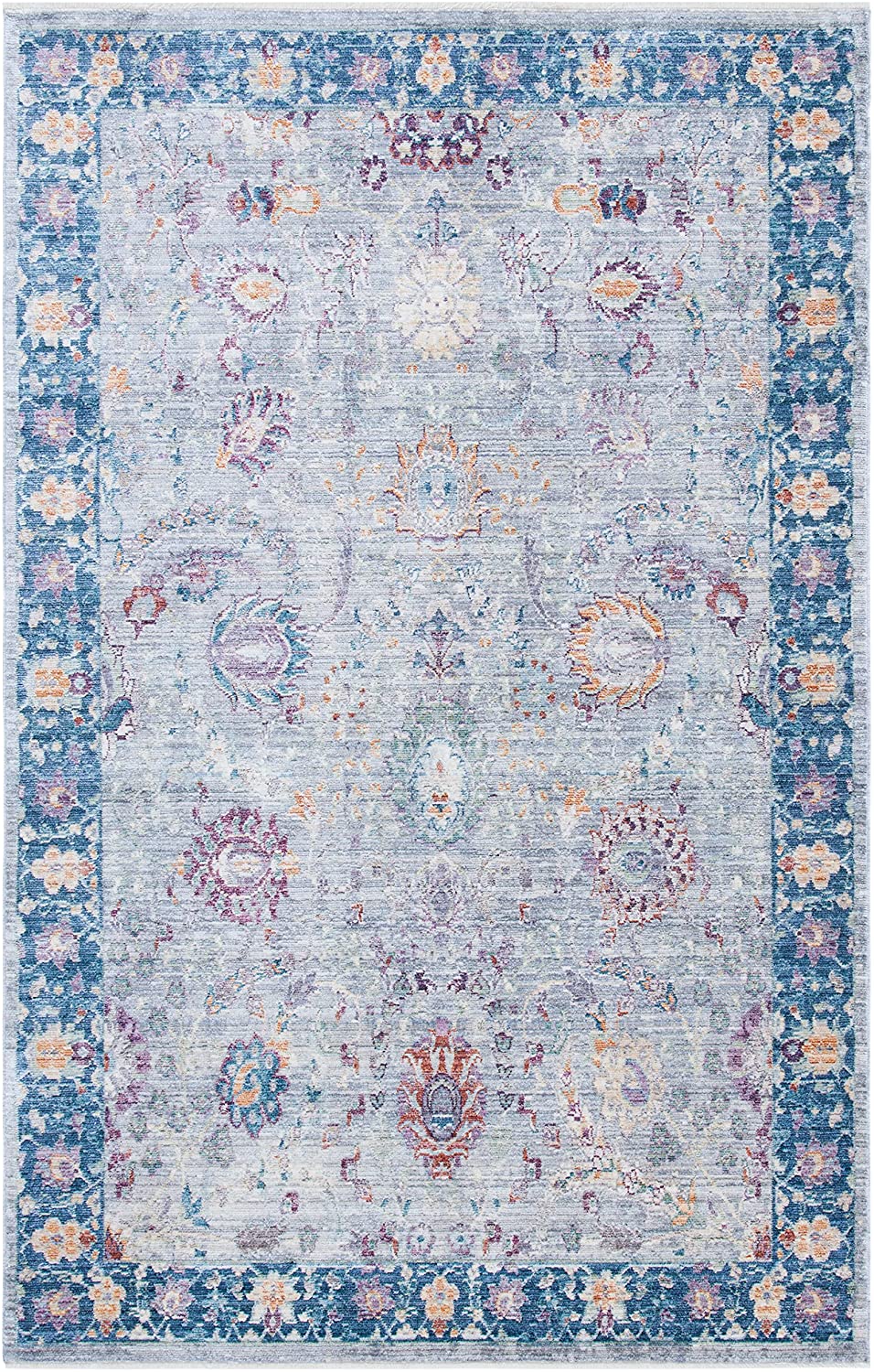 Illusion Collection ILL703F Vintage Distressed Viscose Area Rug, Rose / Cream