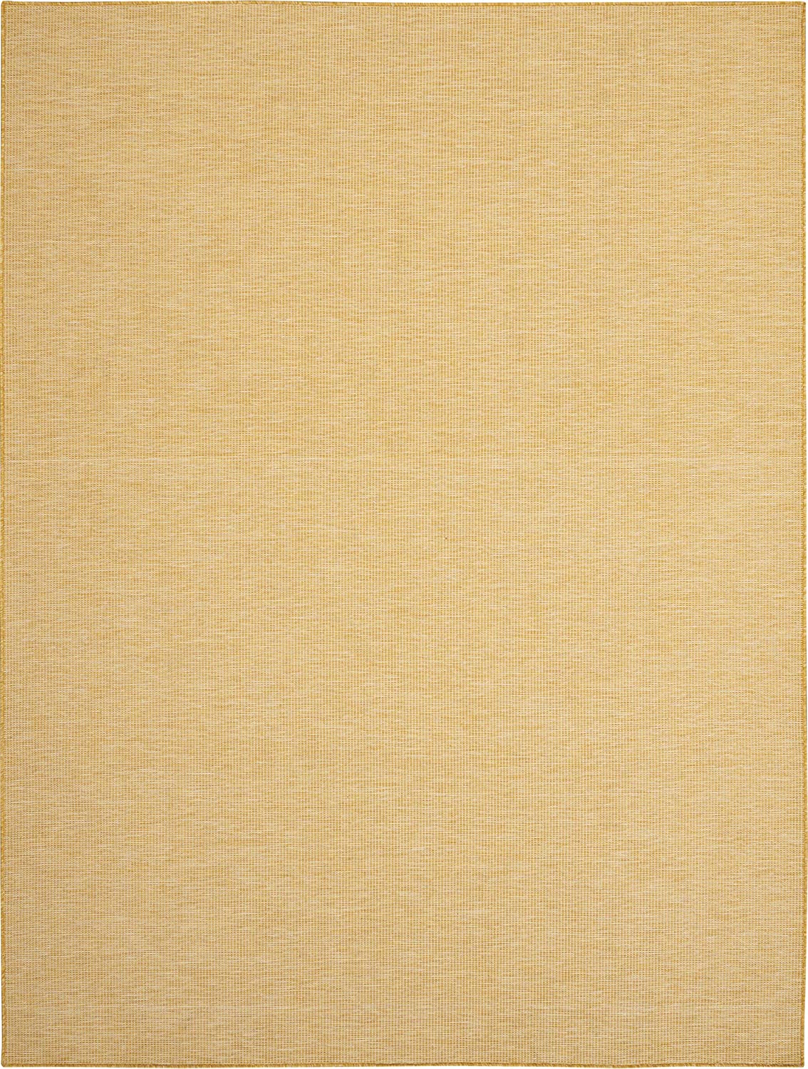 Flat-Weave Indoor/Outdoor Yellow SWwoft Area Rug