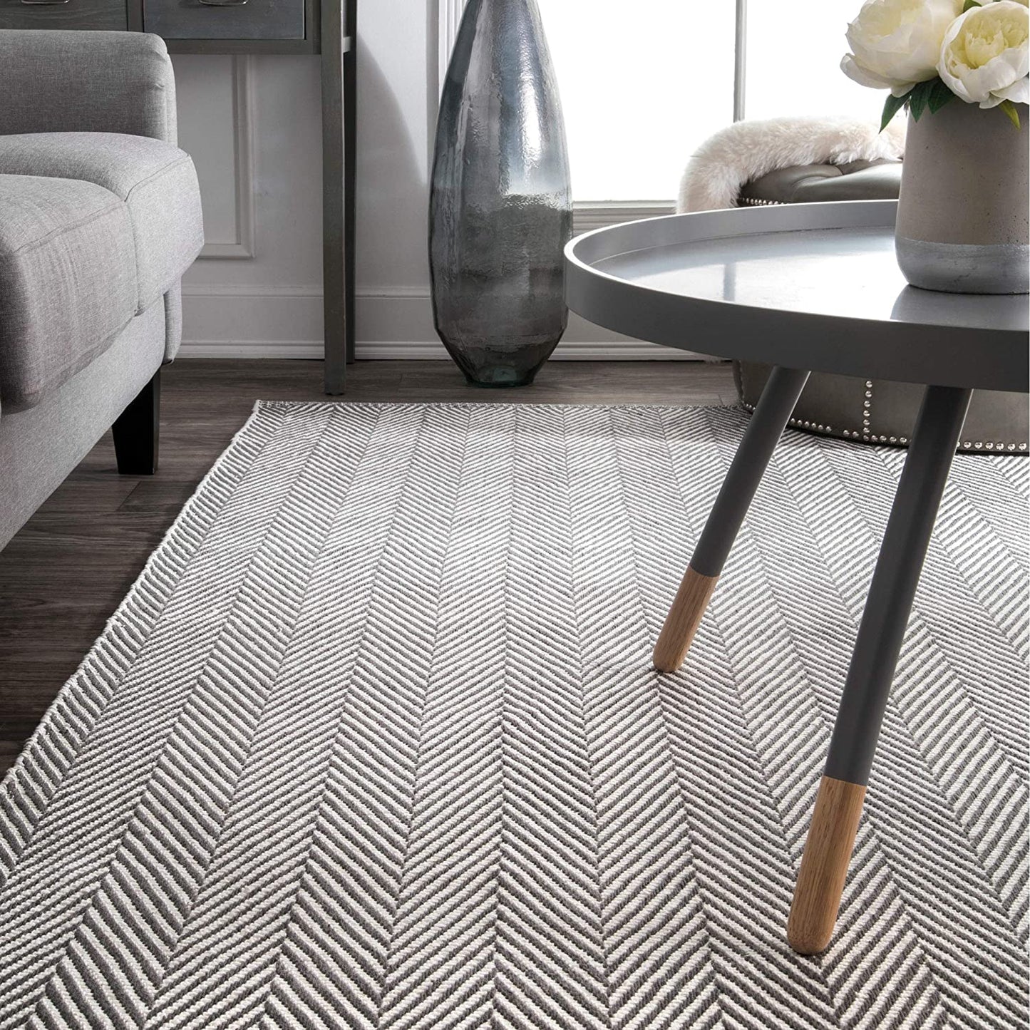 Kimberely Hand Loomed Area Rug, Grey