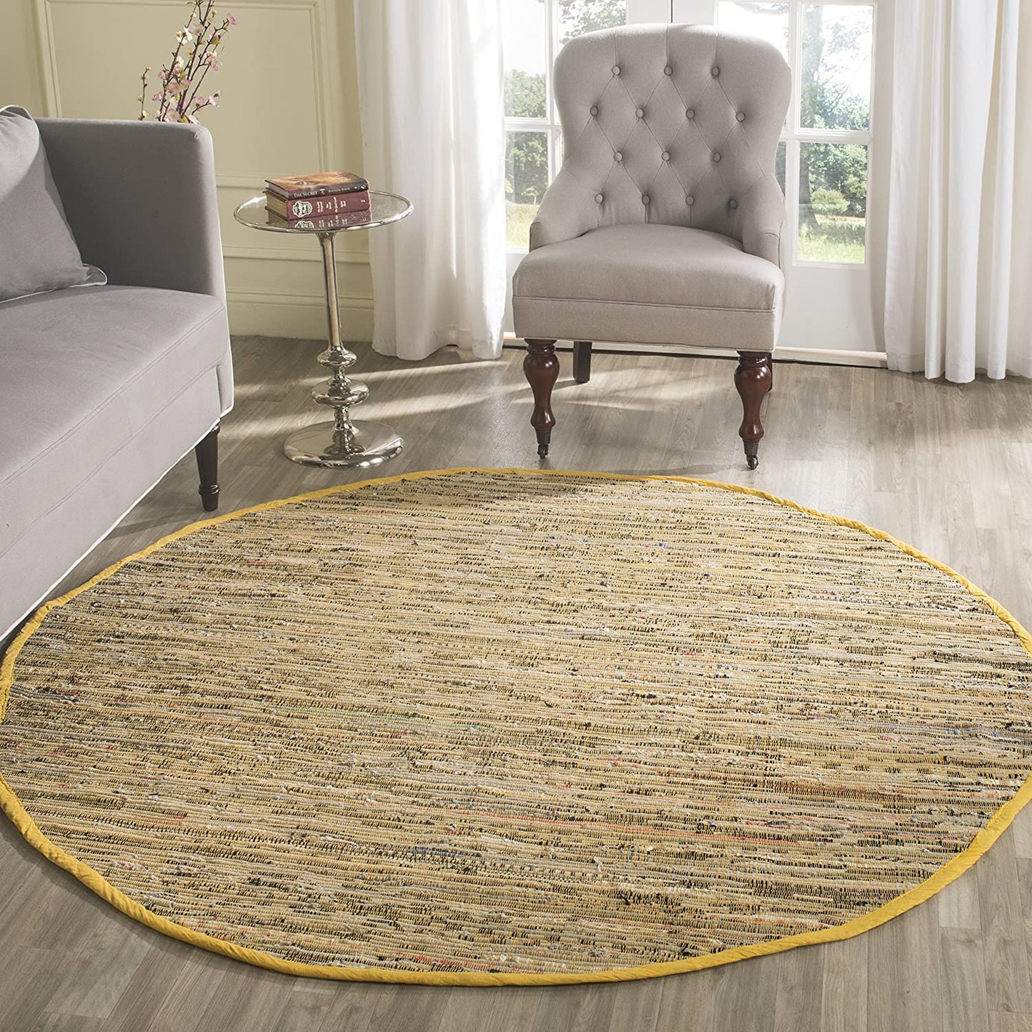 Hand Woven Yellow and Multi Cotton Runner